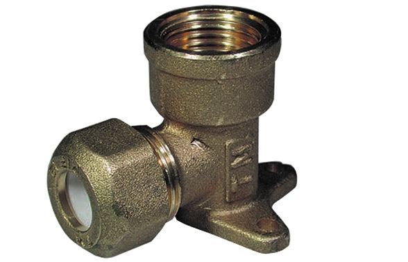 GOMITO CON FLANGIA PER RAME CON OGIVA TEFLON TIEMME- 1/2 x 10R- TIEMM- pezzi 1