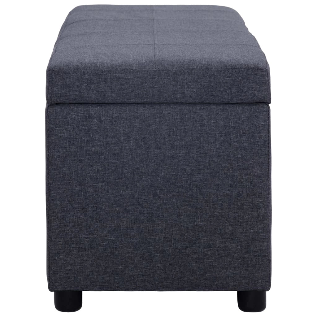 Panca con vano contenitore 116 cm poliestere grigio scuro 02_0010965