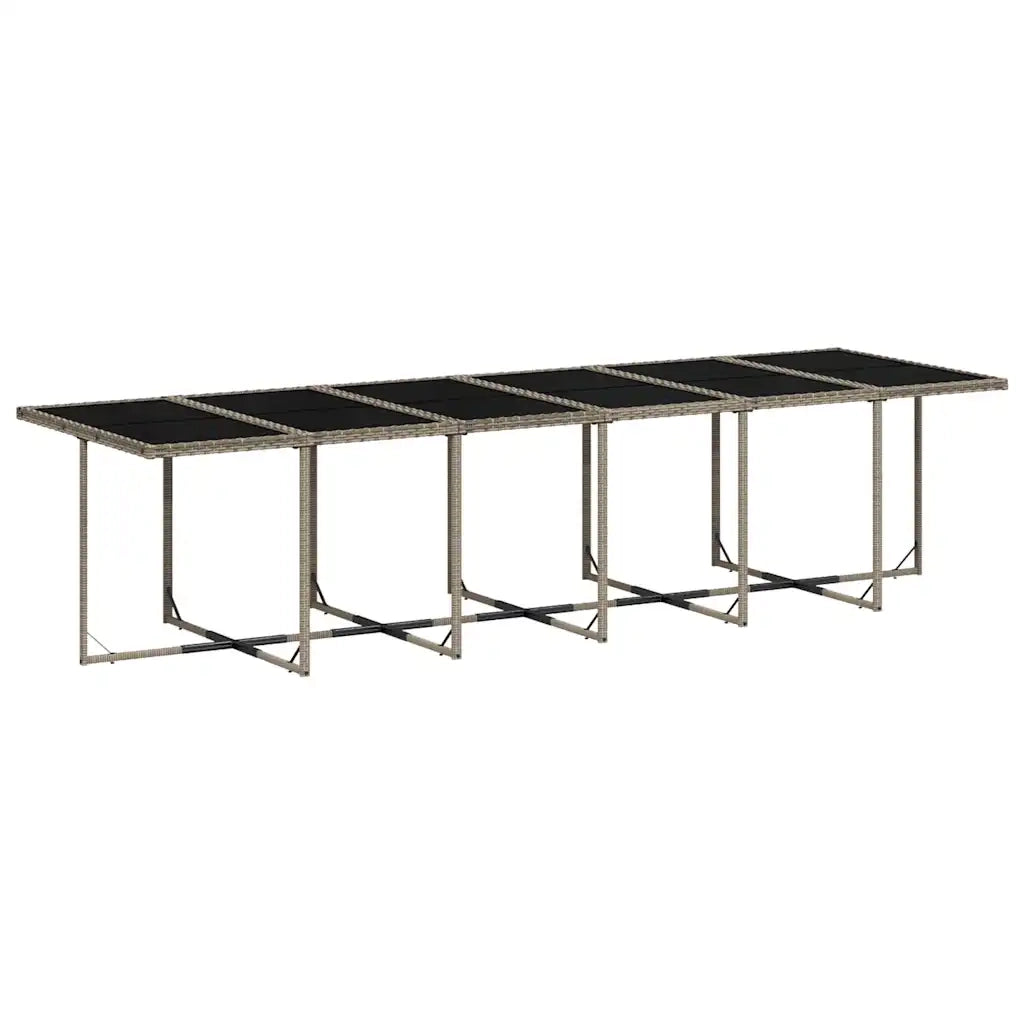 Set da pranzo da giardino da 17 pz con Cuscini in Polyrattan Grigio 3278136