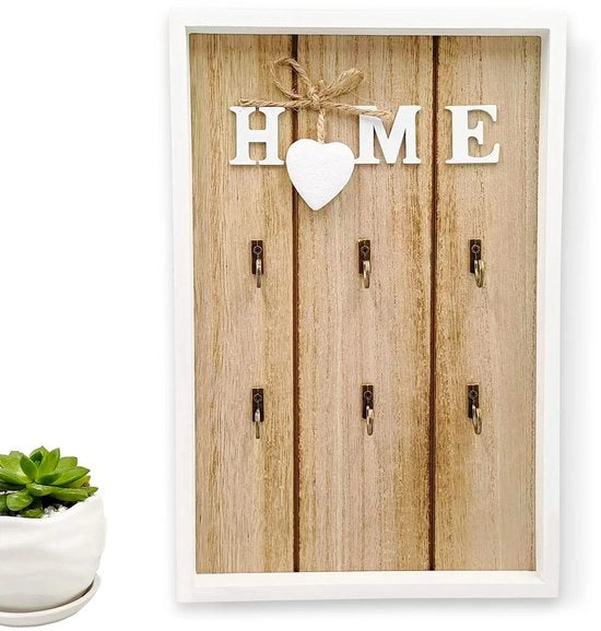 Toilette per computer, rastrello per chiavi a muro con 6 ganci, tastiera per ingresso, soggiorno, cucina, ufficio decorazione per muro, anello per chiavi per casa come regalo ideale per la casa di benvenuto, custodia per chiavi