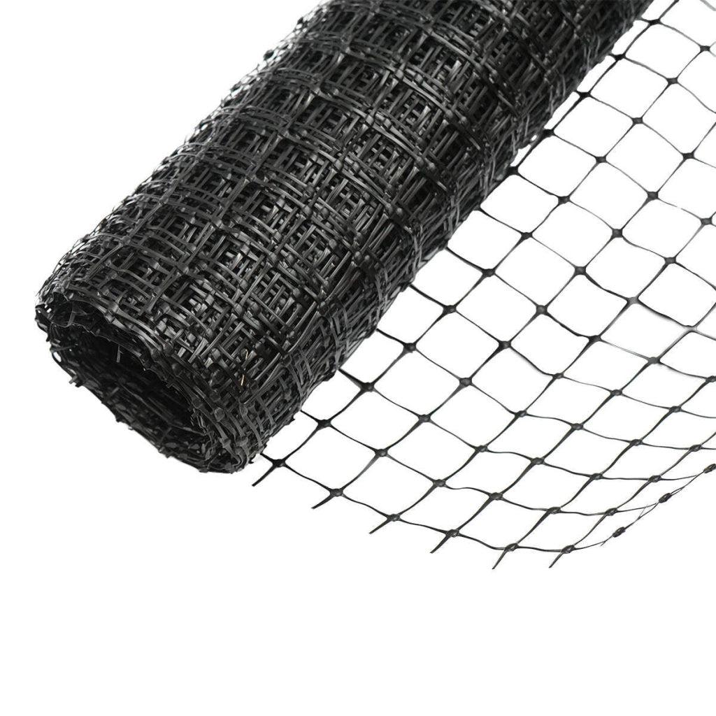 Rete per delimitazione lavori 90cmx10m con maglie 20x20mm, nera