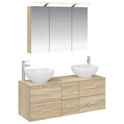 Set di mobili per il bagno 4 pcs Rovere Sonoma 3406977