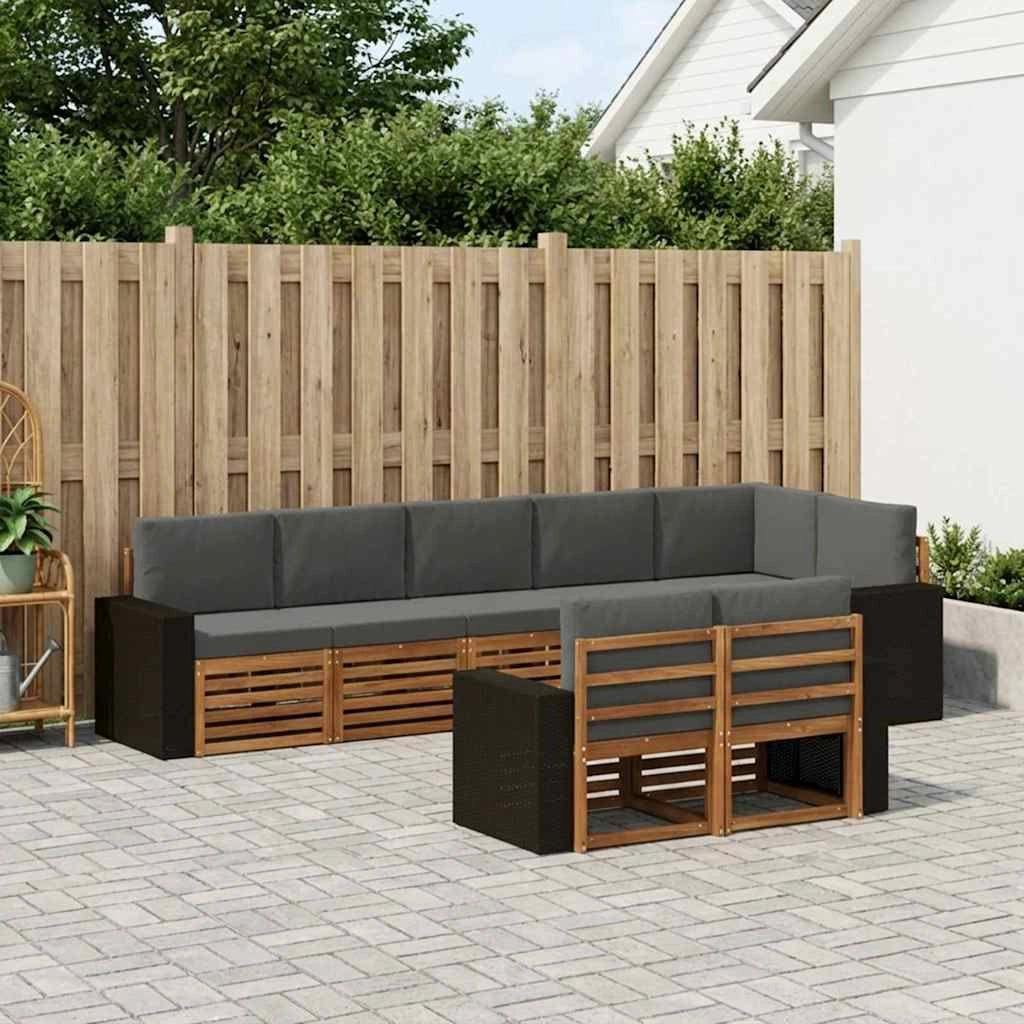 Set di divani da esterno 8 pz Poliestere 3384513