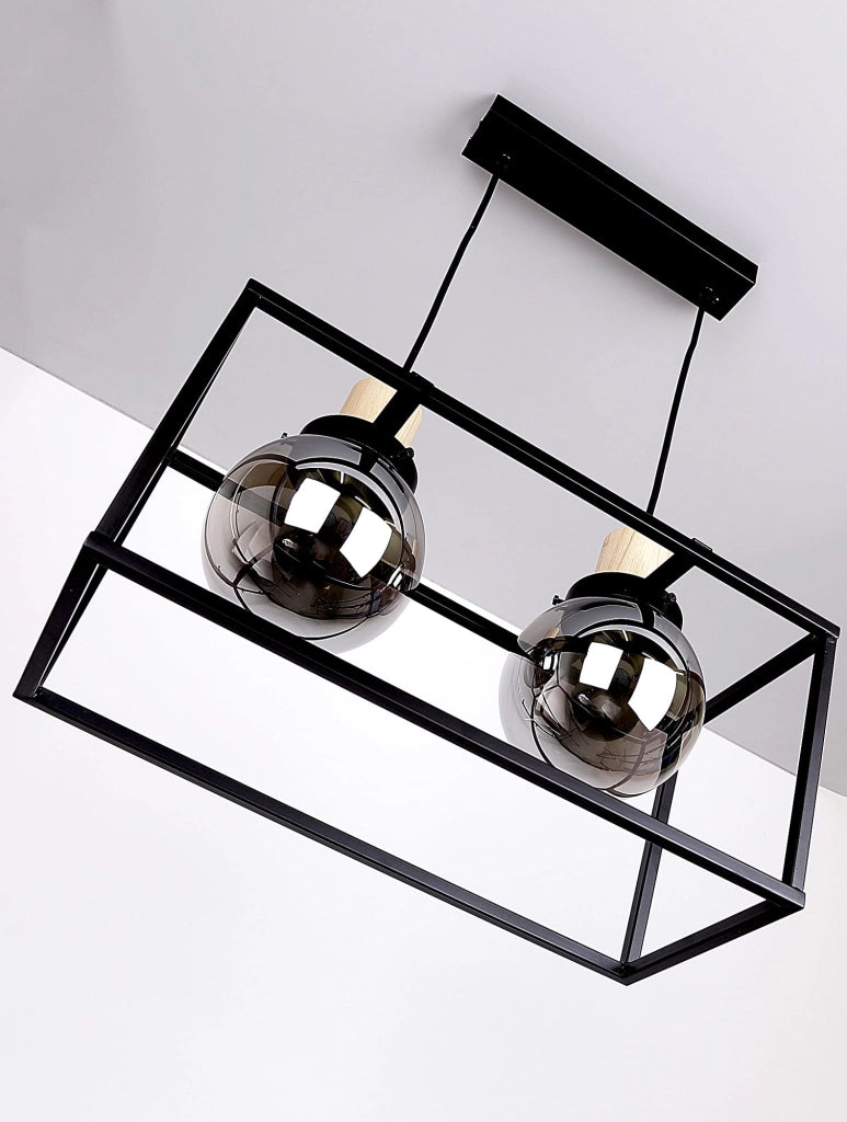 Lampada a sospensione Candellux Retro 2xE27 40W nera