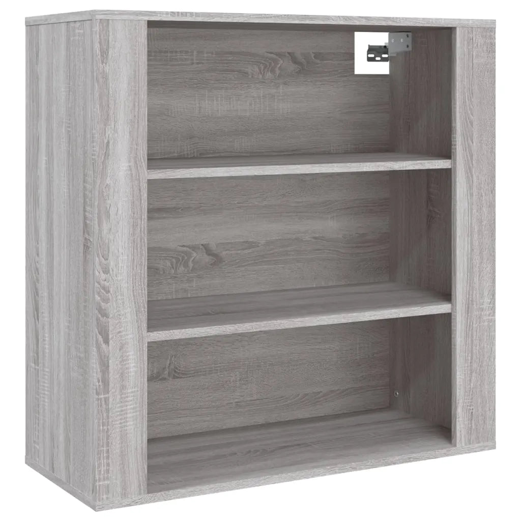 Armadietto a Muro | Mobile Pensile Grigio Sonoma 80x33x80 cm in Legno Multistrato