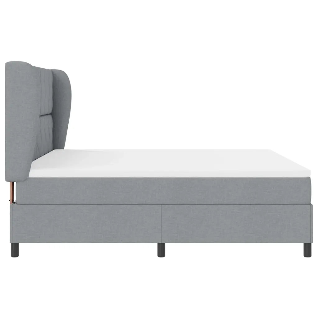 Letto a molle con testiera Grigio chiaro 180 x 200 cm Tessuto 3340641