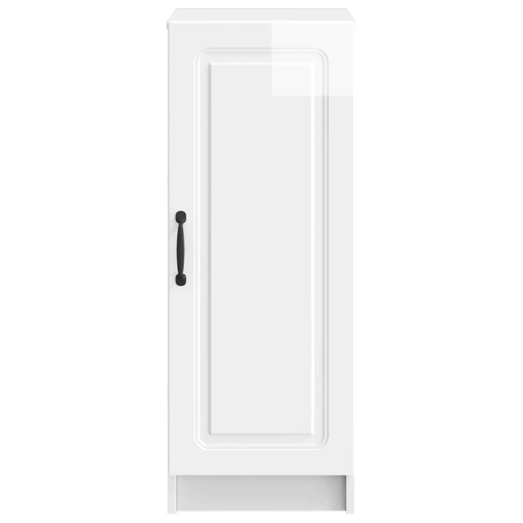 Credenza Bianco Lucido 33 x 34,5 x 87 cm Legno ingegnerizzato