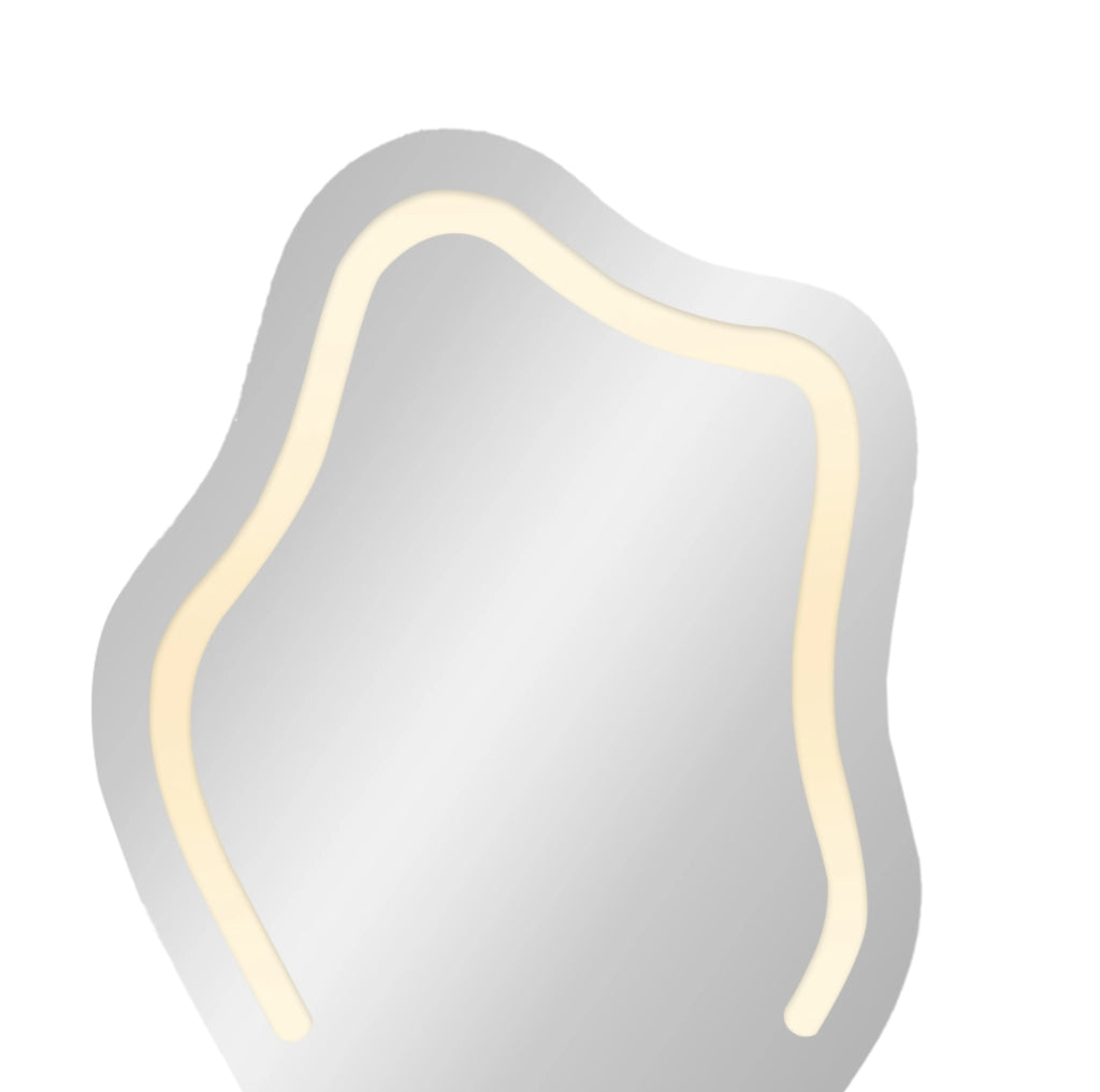 Toeletta LED bianca 100x40x78 cm con cassetti e mobile laterale scorrevole