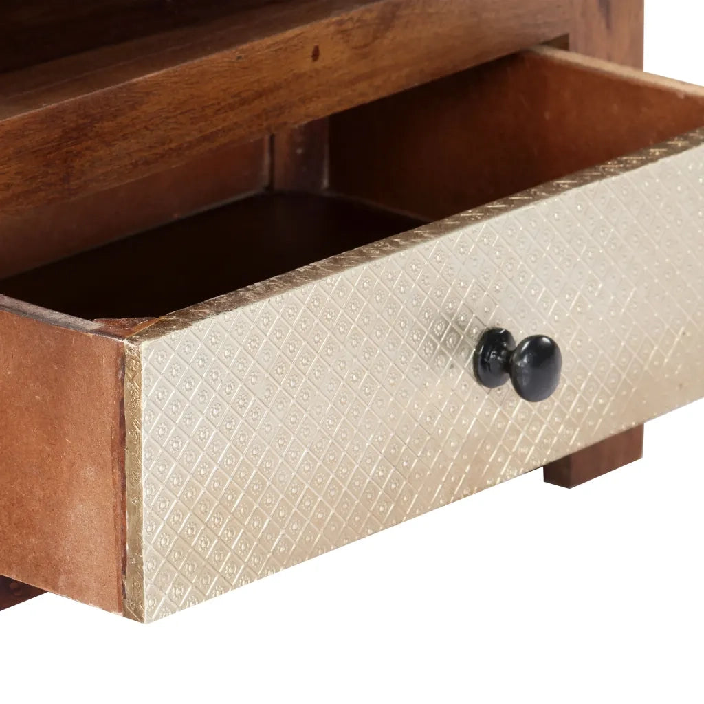 Mobile Porta TV 90x30x40 cm in Legno Massello di Acacia 247734