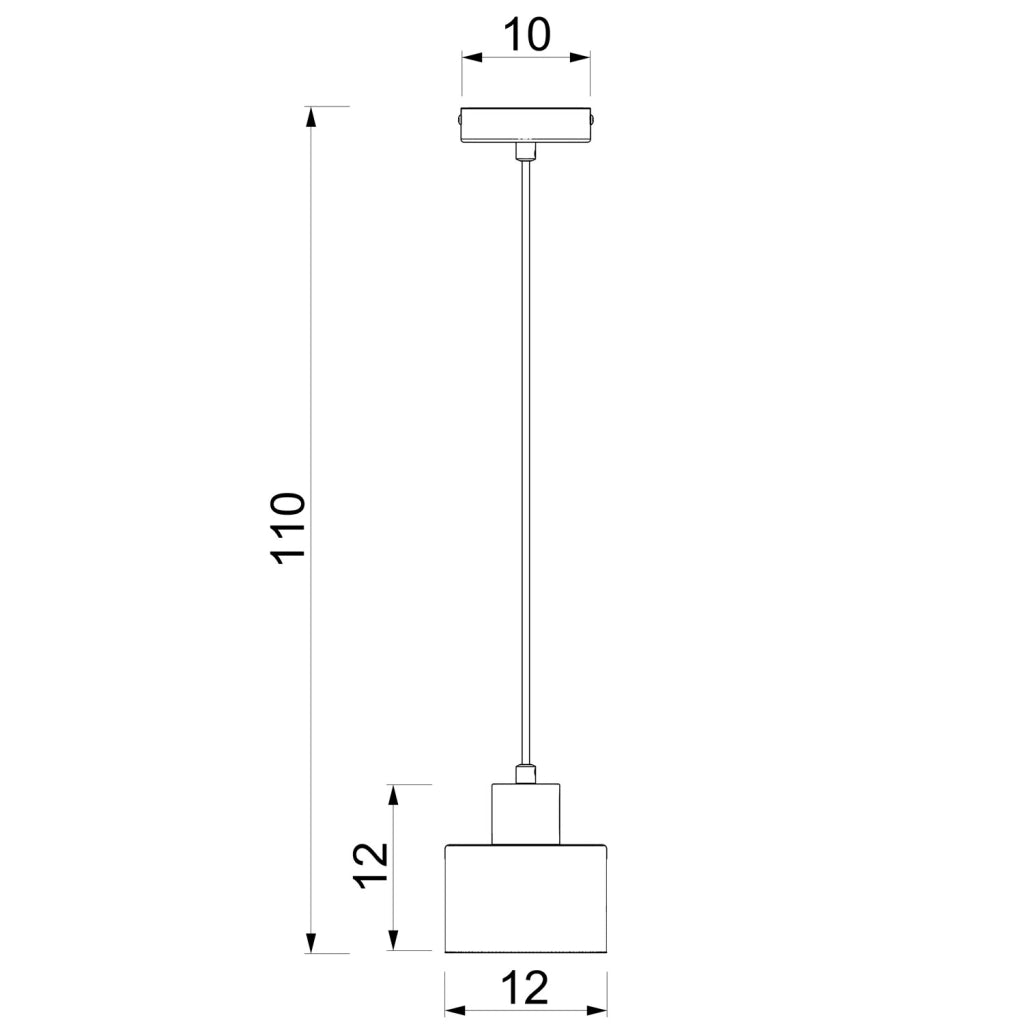 Lampada sospesa Parkla 1xE27 beige cilindrica Luminex