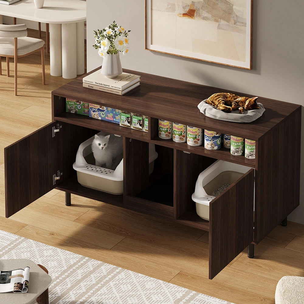 Armadio lettiera con tappeto - Xylo - 120x50x66cm noyer