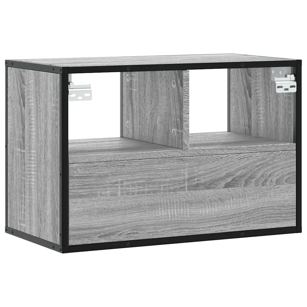 Mobile TV Grigio Sonoma 60x31x39,5cm in Truciolato e Metallo 848917