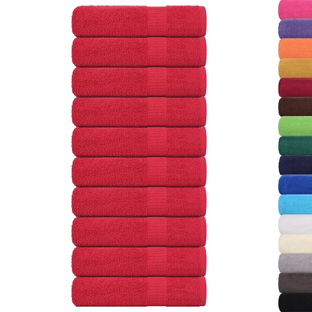 Asciugamani da doccia FROGN 10 pezzi Rosso 70x140 cm 360 g/m2