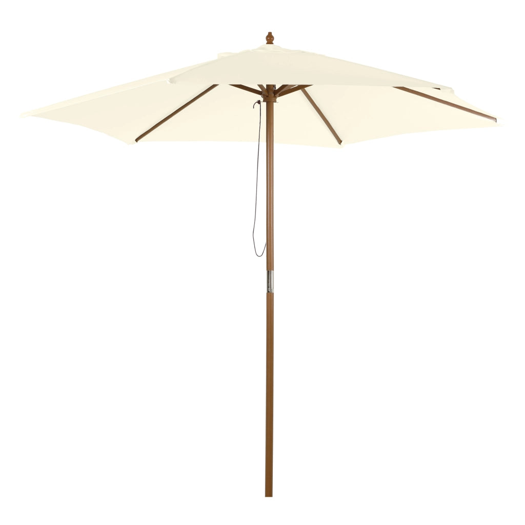 Sonnenschirm ? 250 cm ¨C zephmum ¨C Bambus, Wei?