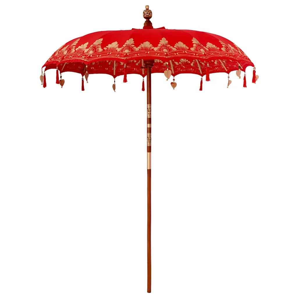 Parasol Balinese Rosso 180-190 cm Cotone, legno massello