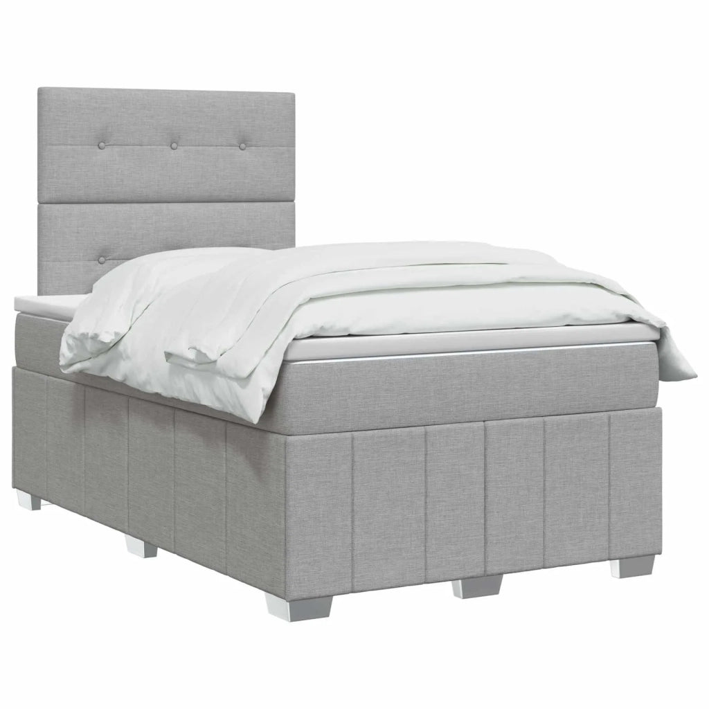 Letto box spring con materasso Grigio Chiaro 120 x 190 cm 3454092