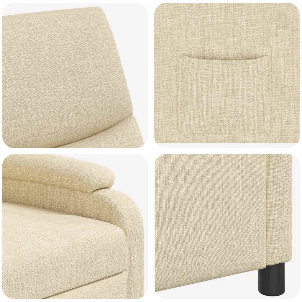 Divano Sedia-Poltrona reclinabile Crema Tessuto 580137