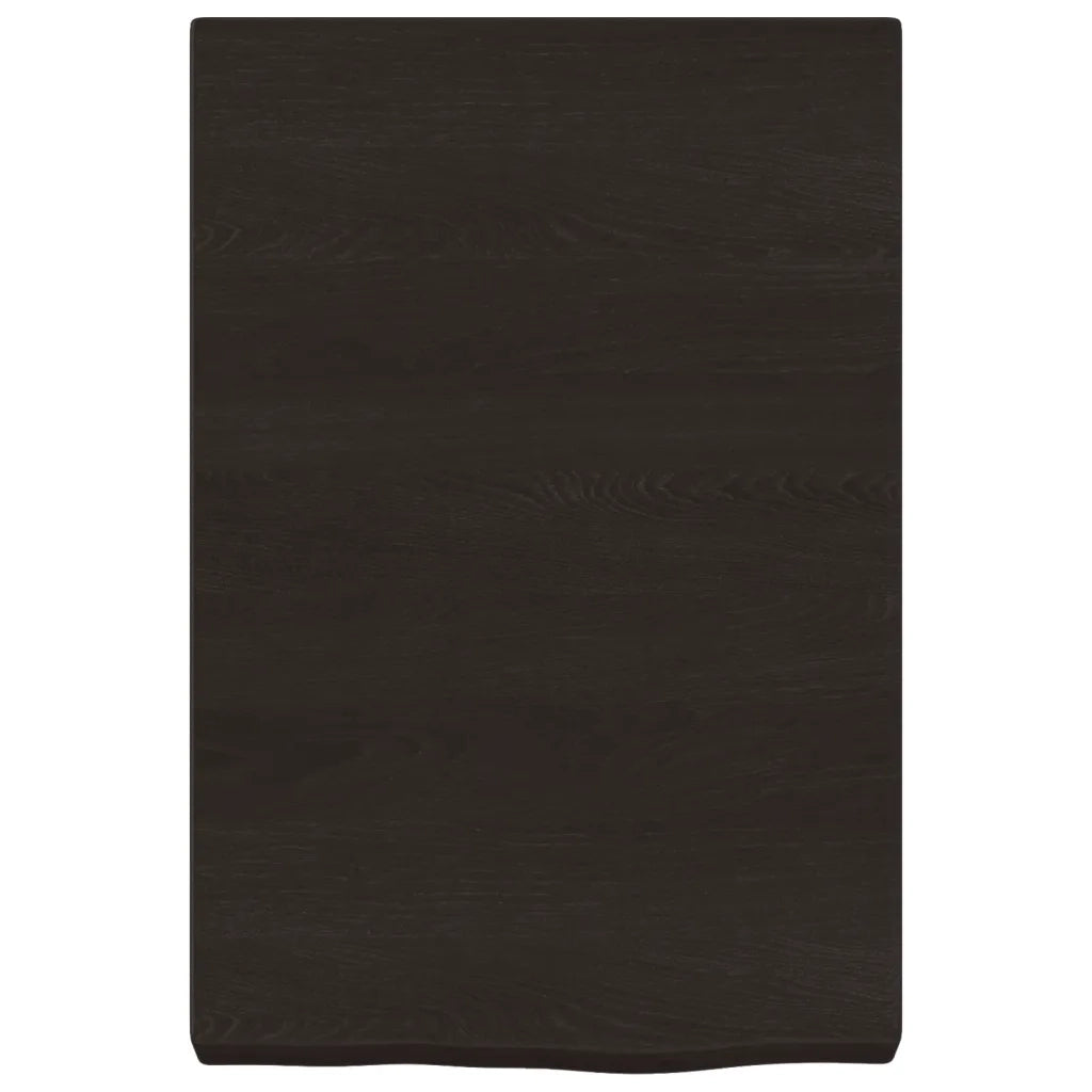 Piano Bagno Marrone Scuro 40x30x(2-6)cm Legno Massello Trattato 3156196