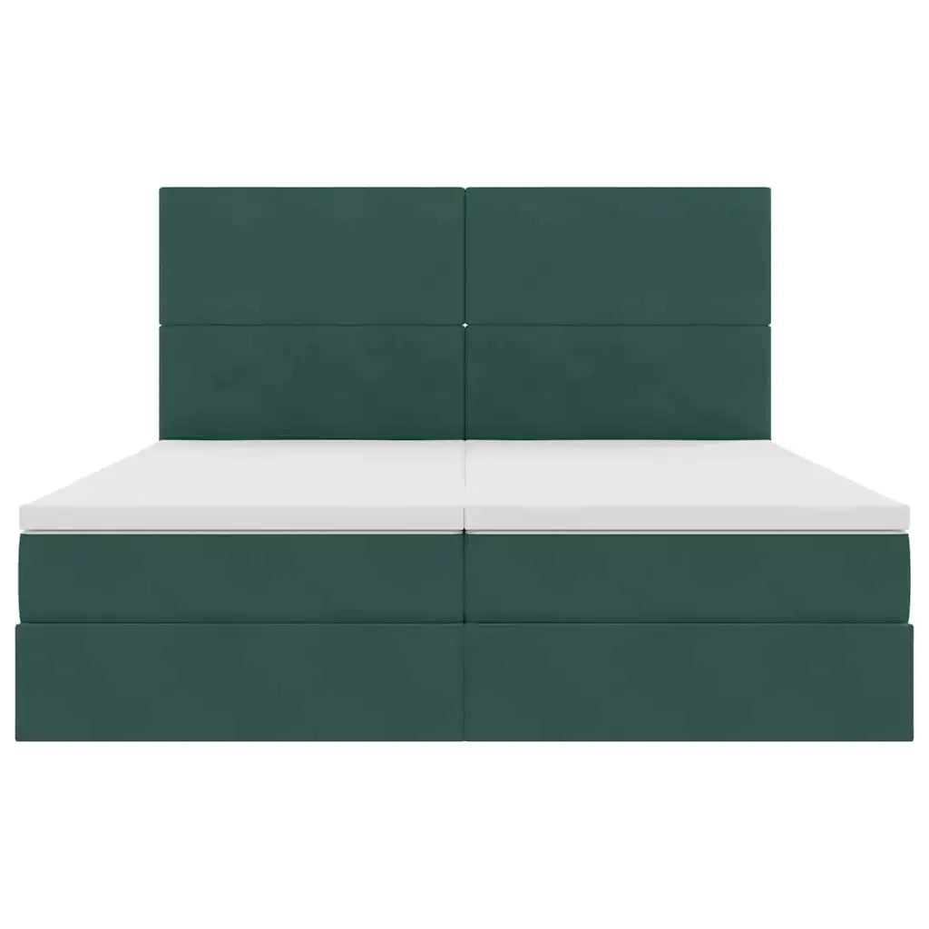 Letto con Contenitore Verde Scuro 180 x 200 cm Velluto