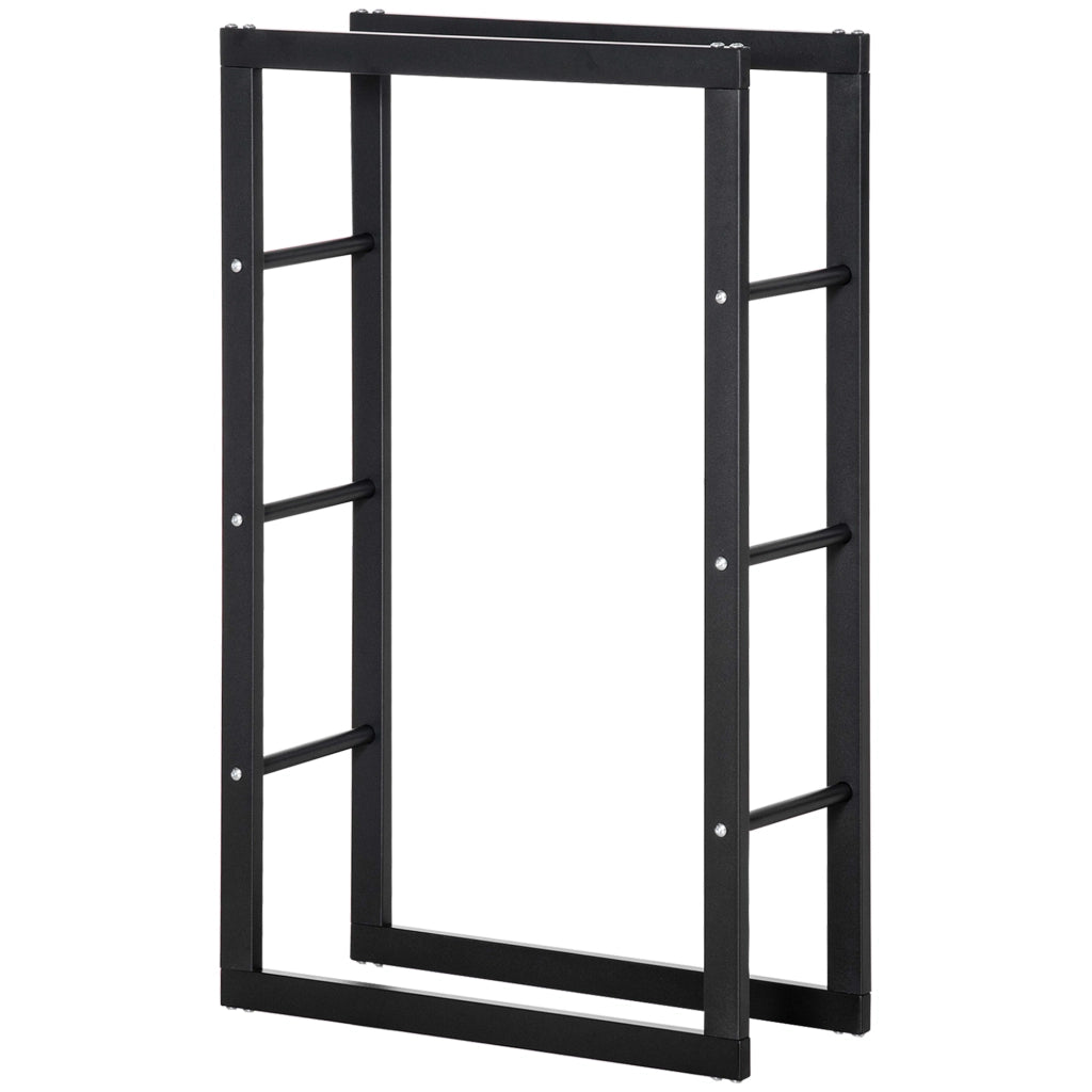 Porta Legna da Camino ¨C zephmum ¨C 60x25x100 cm Metallo Nero
