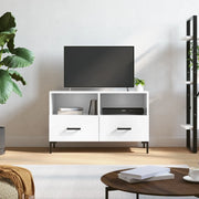 Mobile Porta TV Bianco Lucido 80x36x50 cm in Legno Multistratocod mxl 127891