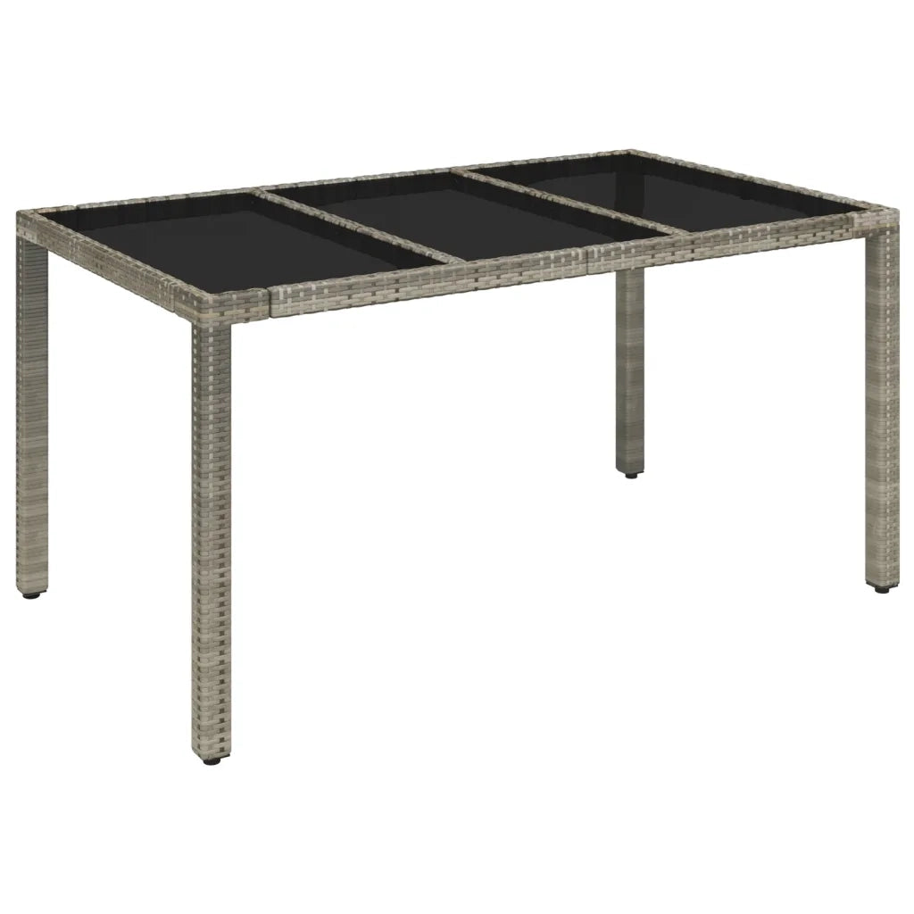 Set da Pranzo da Giardino 7 pz con Cuscini in Polyrattan Grigio 3212216