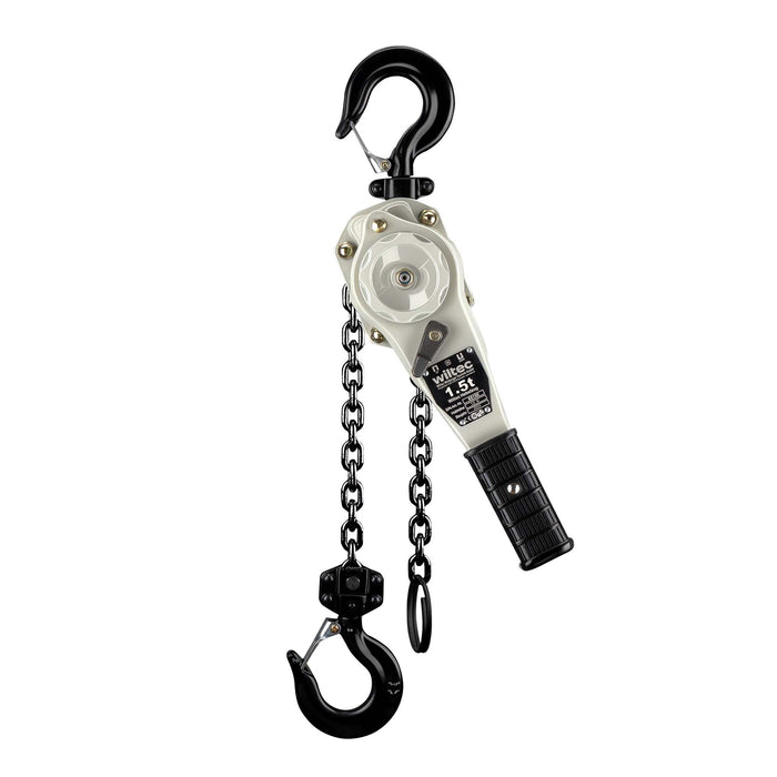 Paranco a leva 1,5 t x 1,5 m, paranco a catena compatto con impugnatura girevole a 360°, per lavori di sollevamento in spazi ristretti