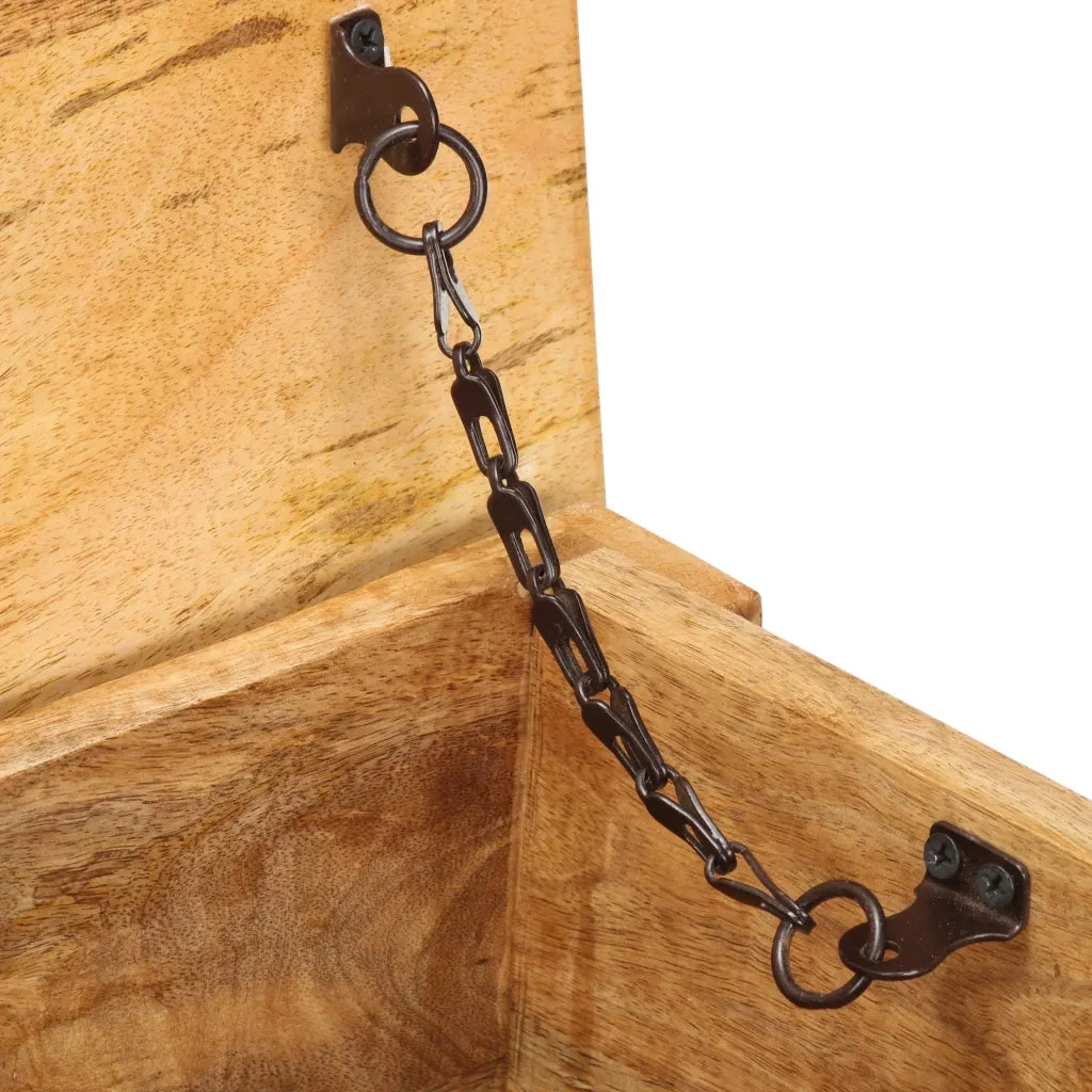 Cassa Portaoggetti 99x35x48 cm in Legno Massello di Mango CFW3510953
