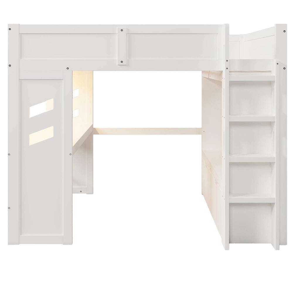 Letto gaming - Xylo - 140x200 cm LED con USB-C bianco