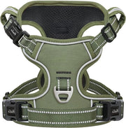 Harnas Riflettente per Cani - Anti-Scivolamento - Cappottino per Cani con Maniglione - Verde - Escursione a Passo Lento per Cani