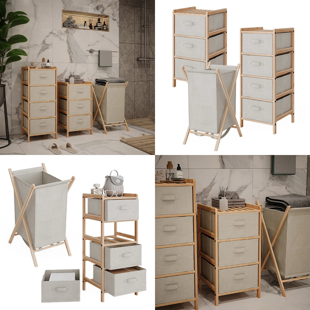 Vicco Set di mobili da bagno Beige 3 parti