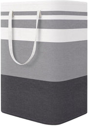 Wascuccia 75L ripiegabile, grande cesto per bucato con maniglie, cesto impermeabile per bucato, cesta per abbigliamento, giocattoli per bambini, ideale per uso domestico, dormitorio - Grigio Gradient