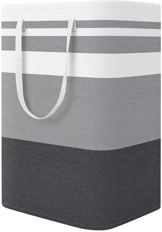Wascuccia 75L ripiegabile, grande cesto per bucato con maniglie, cesto impermeabile per bucato, cesta per abbigliamento, giocattoli per bambini, ideale per uso domestico, dormitorio - Grigio Gradient