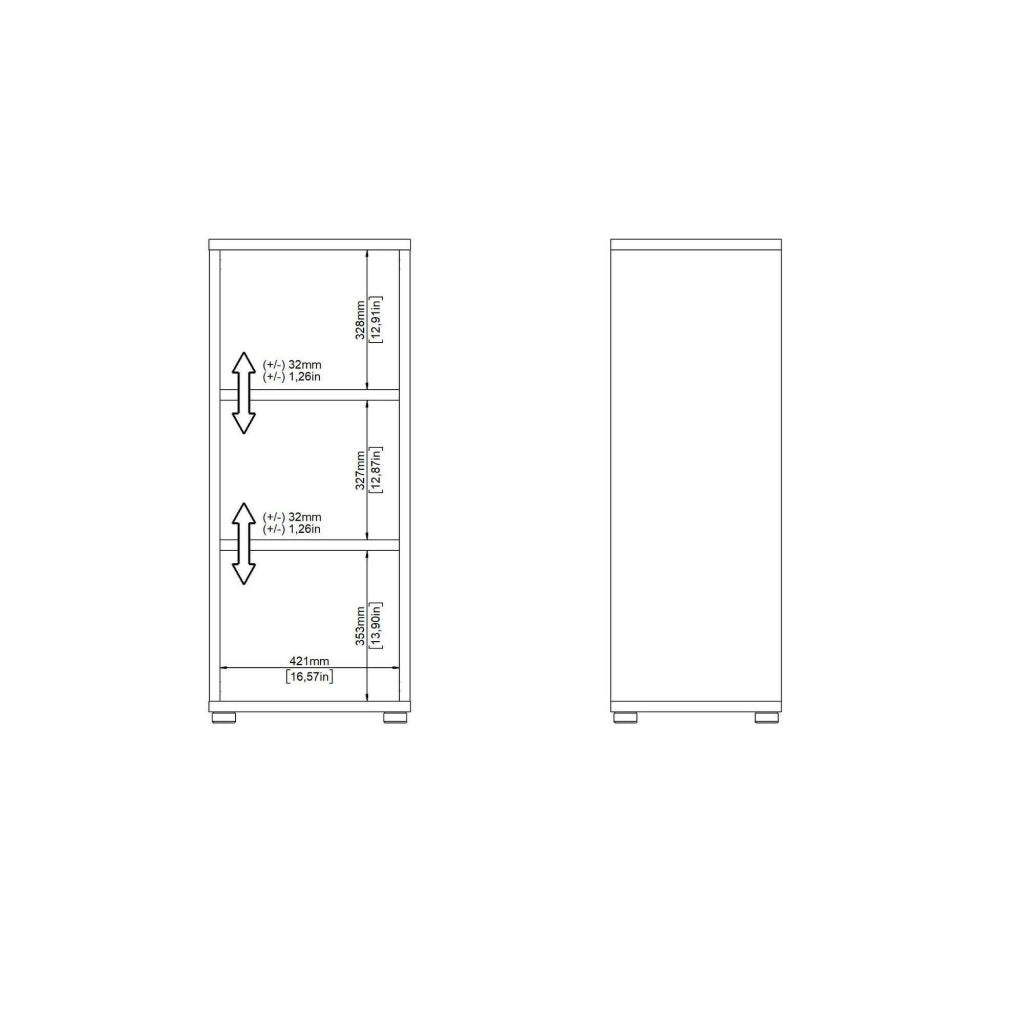Libreria Minsk, Scaffale da ufficio, Mobile portalibri, Biblioteca, 47x40 h113 cm, Quercia