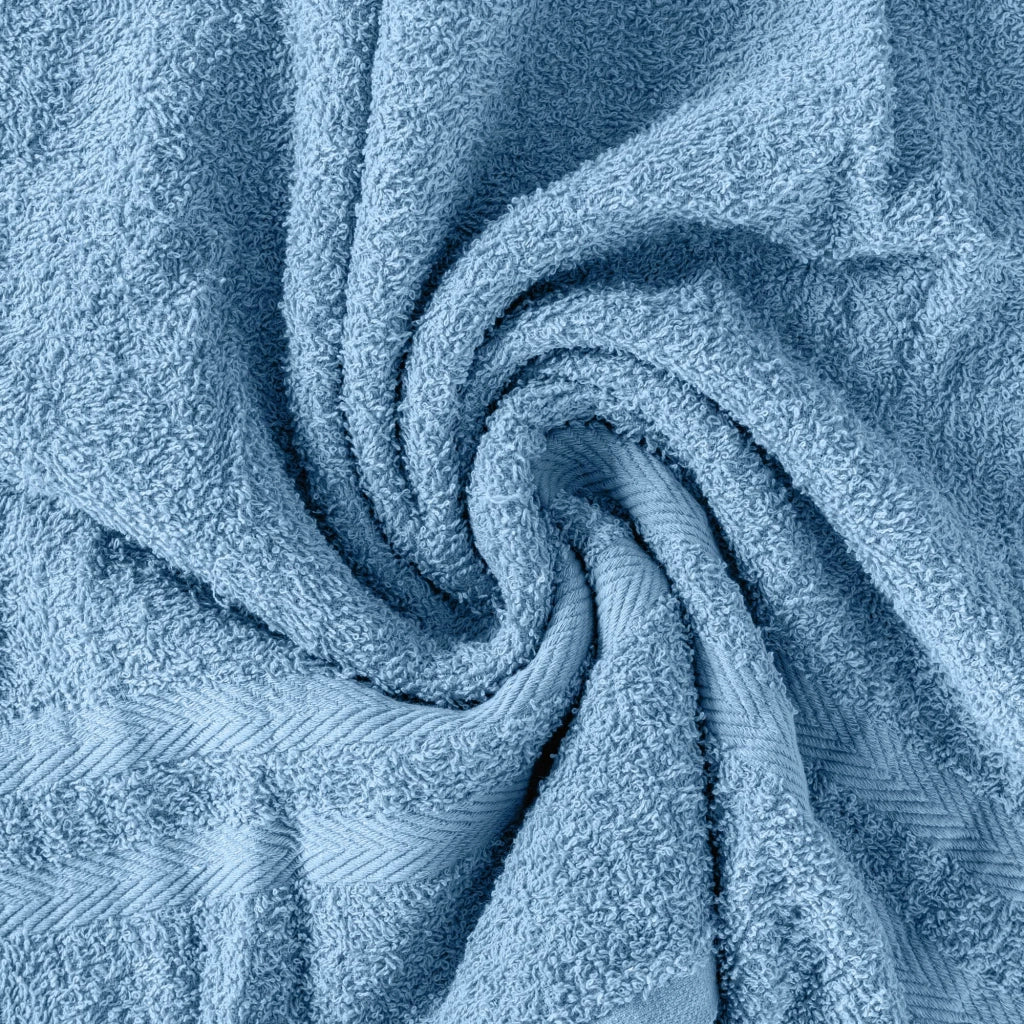 Set Asciugamani Bagno 6 Pezzi in Spugna di Cotone 400 g/m², 2 Teli 70x140 cm, 2 Asciugamani 50x90 cm e 2 Ospiti 30x50 cm, Morbidi e Assorbenti Azzurro