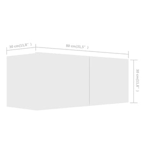 Set Mobili Porta TV 4 pz Bianco in Legno Multistrato 3078711