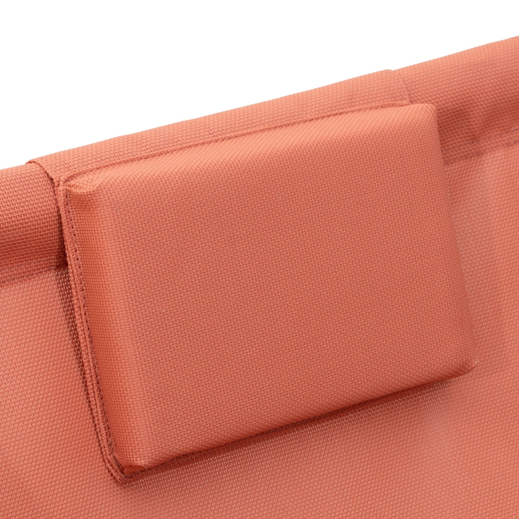Set di 2 sedie CYPRUS - struttura in terracotta textilene/terracotta