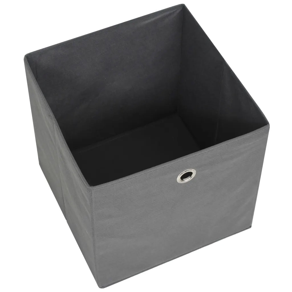 Contenitori 4 pz in Tessuto non Tessuto 32x32x32 cm Grigio 245747