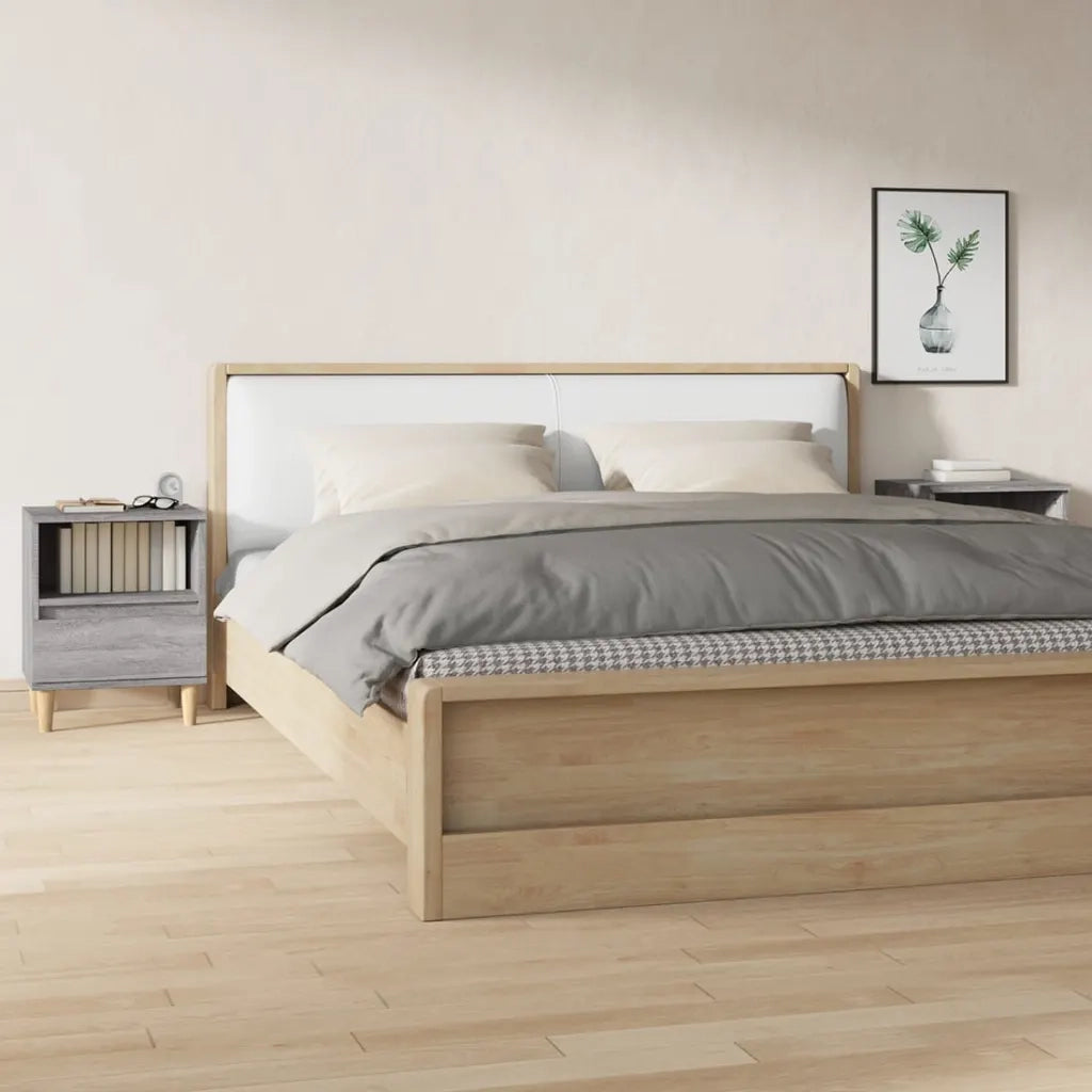 Comodino 2 pz Grigio Sonoma 40x35x50 cm 821807