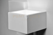 SIDE applique da parete in gesso bianco a 1 Luce attacco GX53 12,5x14,5x22cm