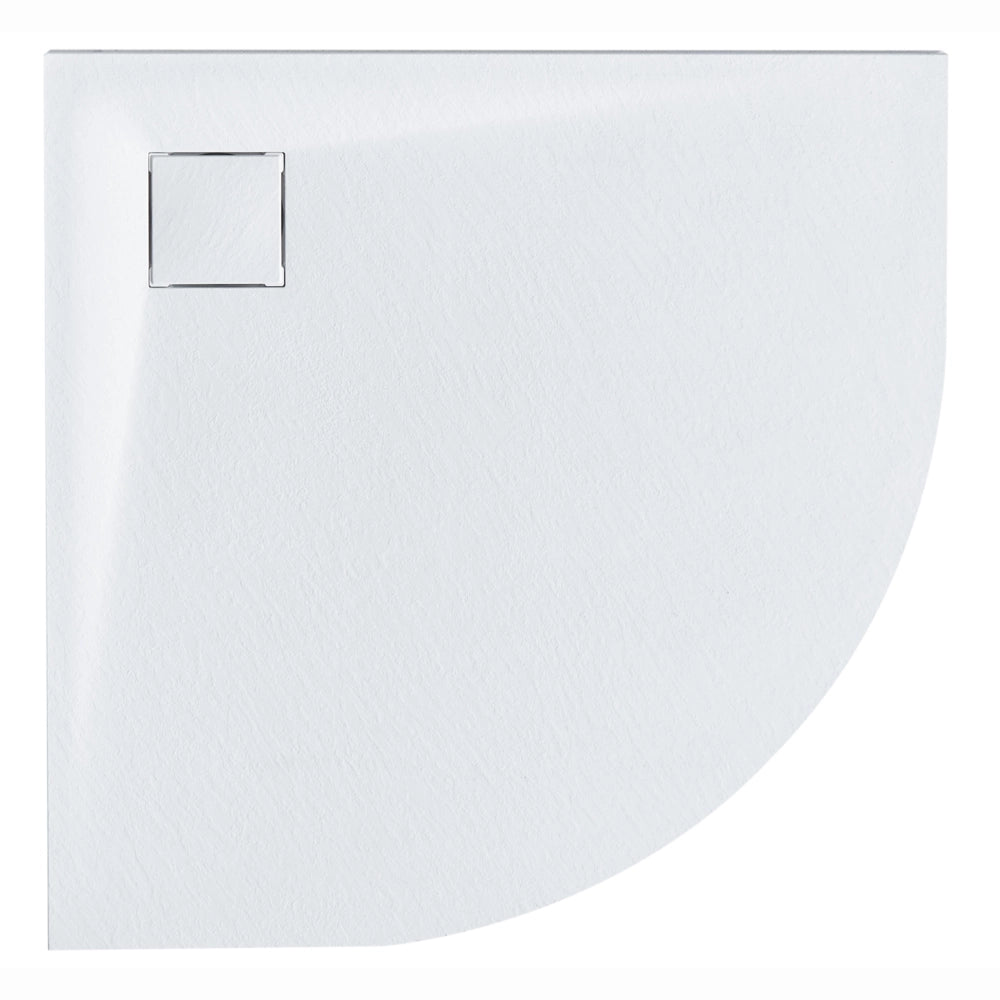 Piatto doccia con scarico bianco SMC 90 x 90 x 3 cm effetto pietra naturale minimalista