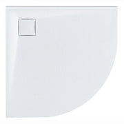 Piatto doccia con scarico bianco SMC 90 x 90 x 3 cm effetto pietra naturale minimalista