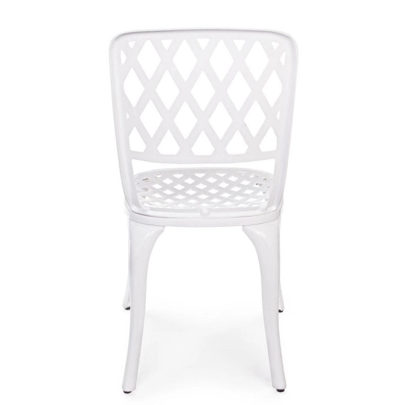 Sedia Per Esterno In Alluminio Bianco Faenza 44X4 H89 Cm
