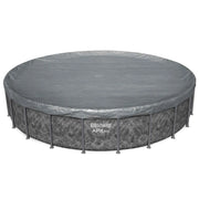 Bestway Copertura per piscina Ø6,10 m Rotondo Poliestere Grigio 42035732