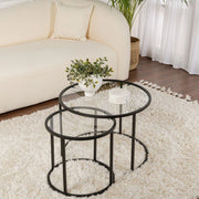 Simaxis, Tavolino da Salotto Modulabile, 60x60x43h cm Nero