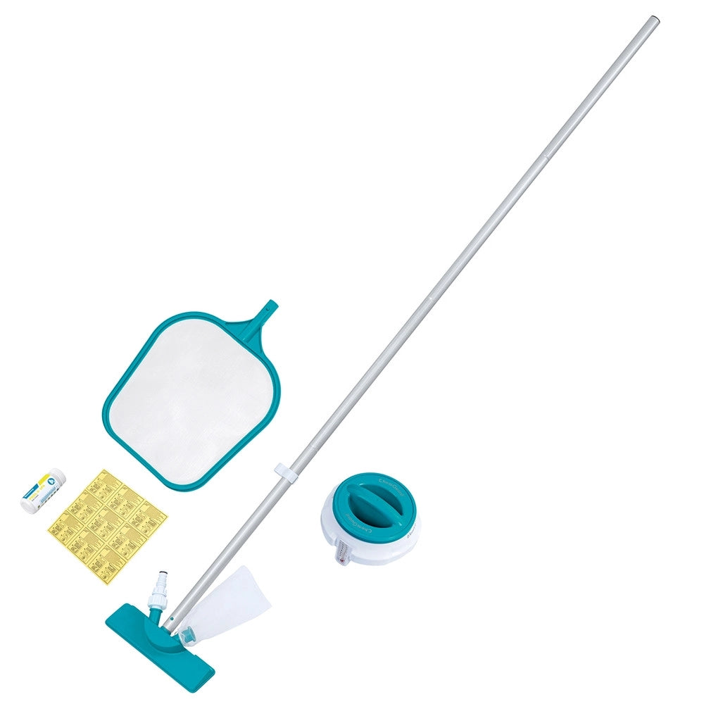 Trade Shop - Kit Completo Per Cura Manutenzione Accessori Pulizia Piscine Fuori Terra Fino A 396cm 58794 -