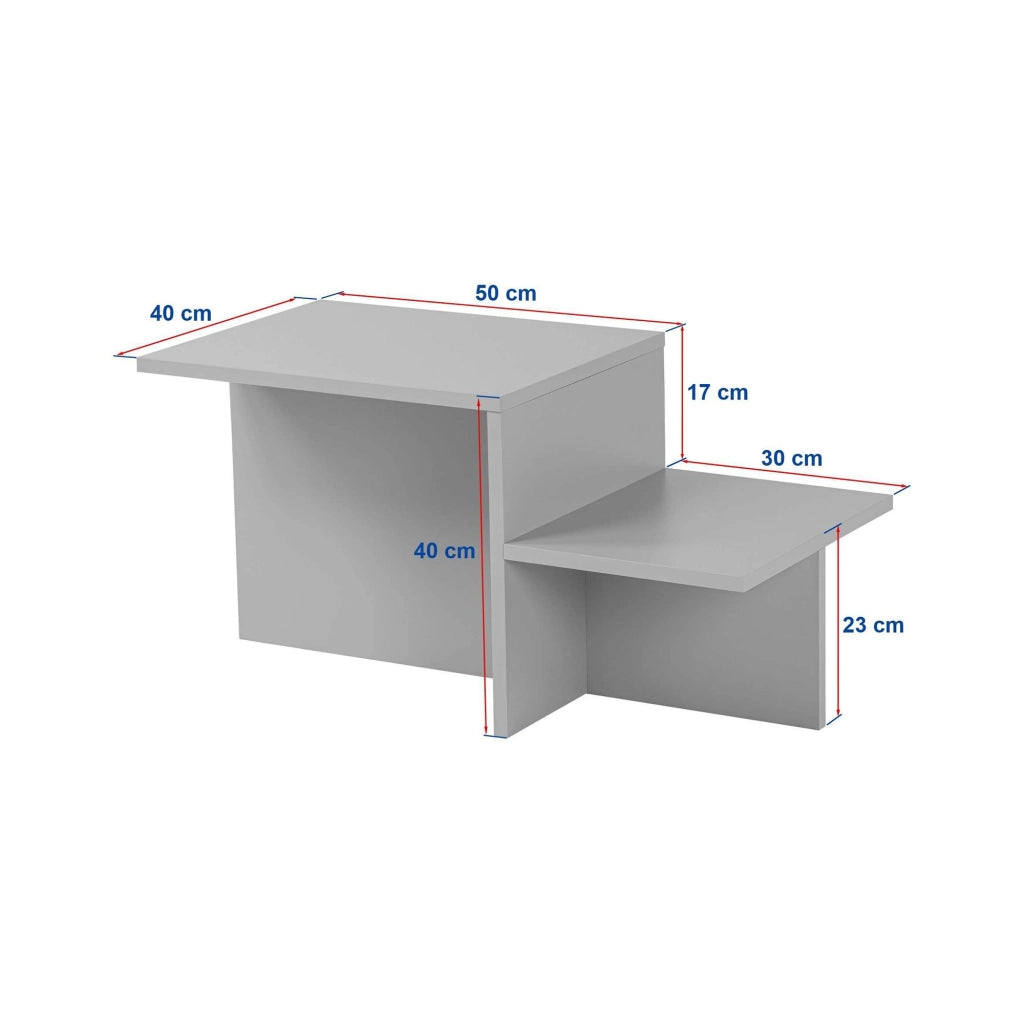 Lomagna, Tavolino da Salotto Forma Rettangolare, 80x40x40h cm Marrone Noce
