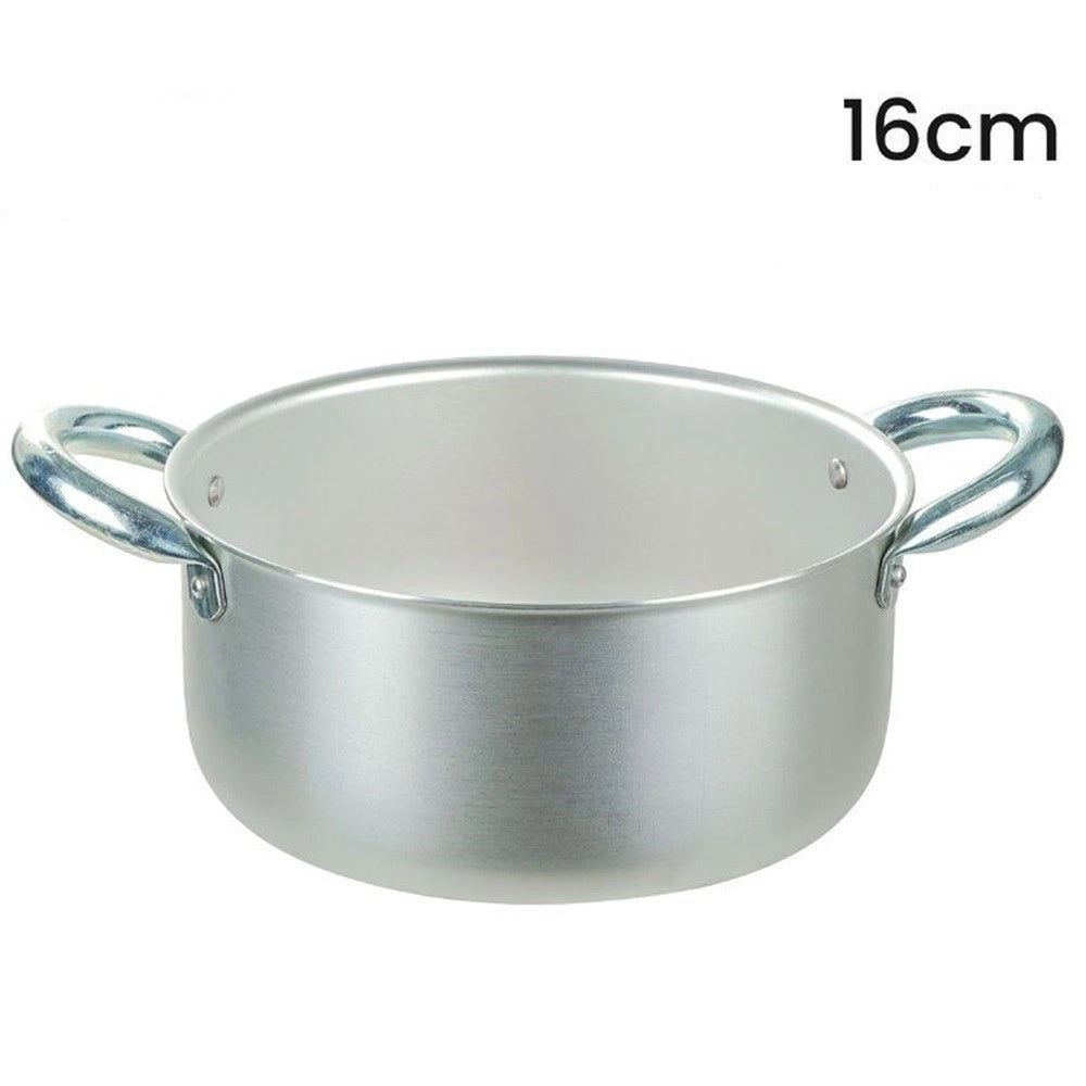 Trade Shop - Casseruola Pentola In Alluminio Con 2 Maniglie Metallo ø16-18 Cm Utensile Per Cucina -    -diametro 16cm   -