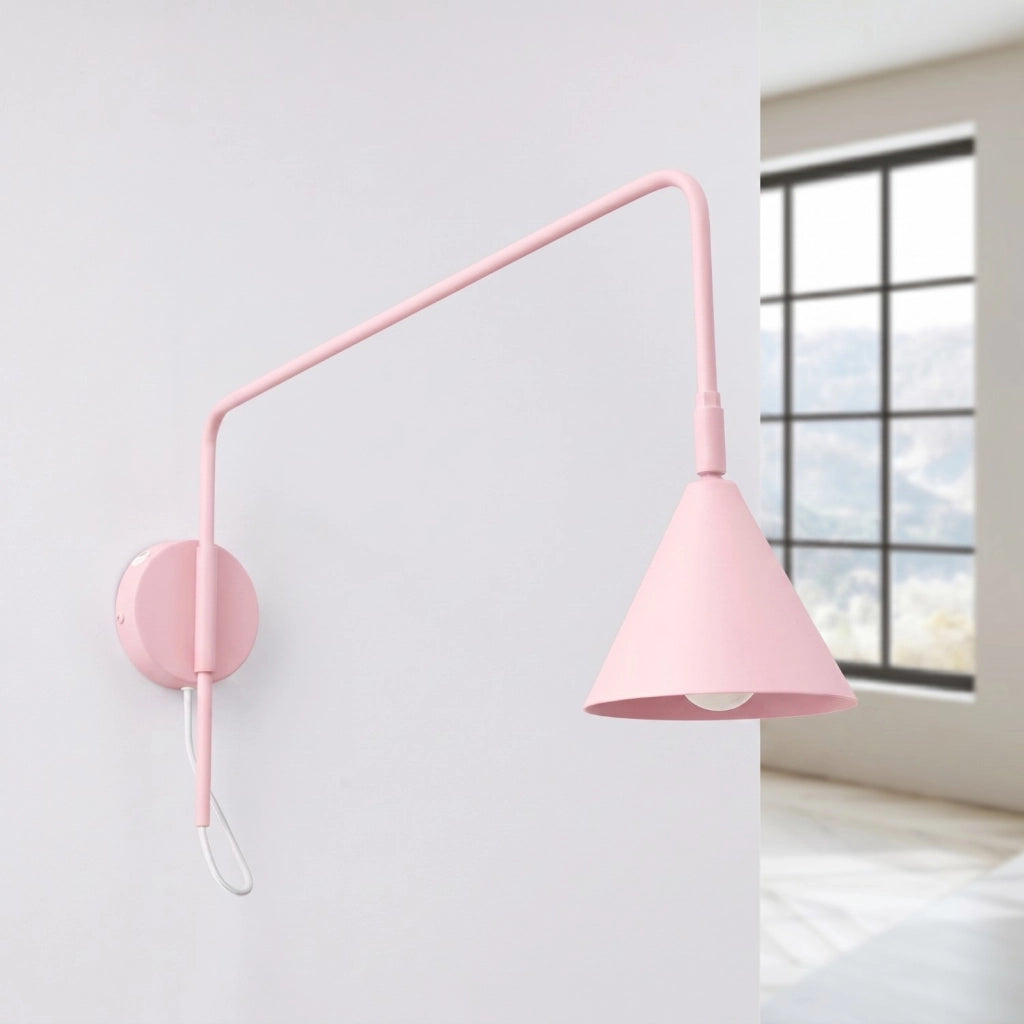 Applique NOX 1 rosa con interruttore