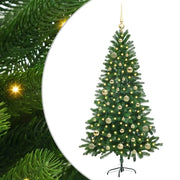 Albero di Natale | Decorazioni natalizie con 150 LED con supporto Verde 150 cm PE